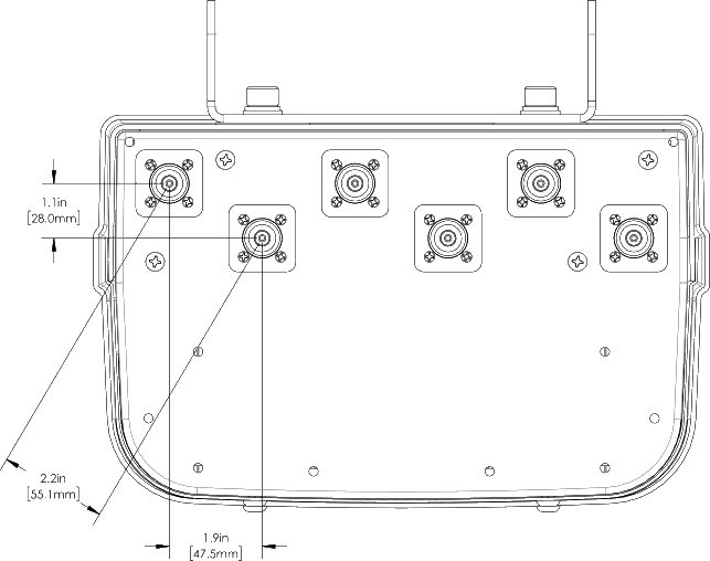 PI HPA65FBU2A connector spacing