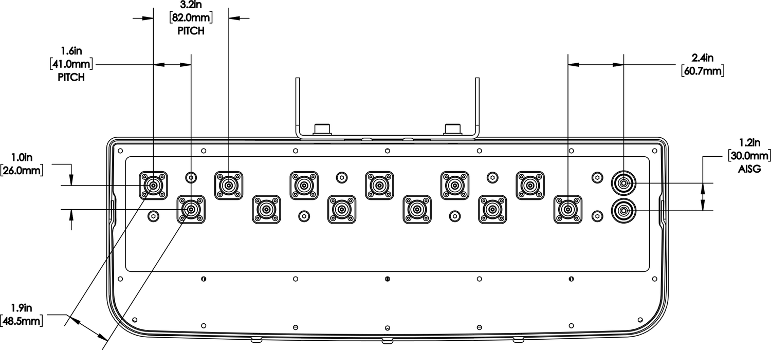 PI TPA45RBU4B Connector Spacing